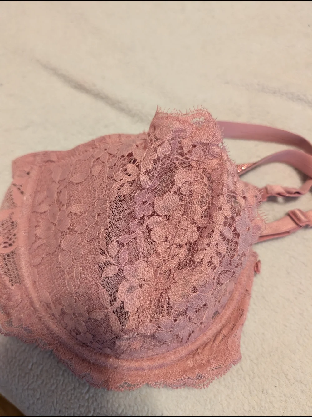 Victoria's Secret Lace Dream Angels Unlined Bra Trio - Blush, Plum, Black 32DDD - Picture 3 of 12